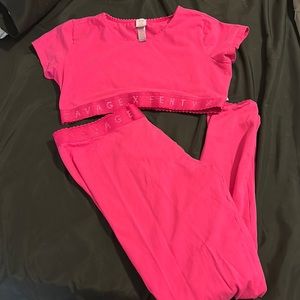 Pink fenty lounge set